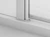 Ronal kabina półokrągła dwuczęściowa 80x200 cm, szkło przezroczyste, profile srebrny połysk SOR550805007